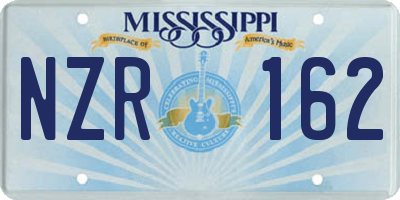 MS license plate NZR162