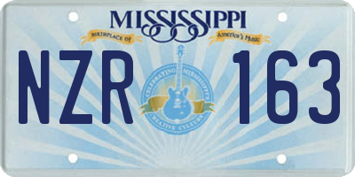 MS license plate NZR163