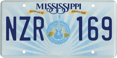 MS license plate NZR169