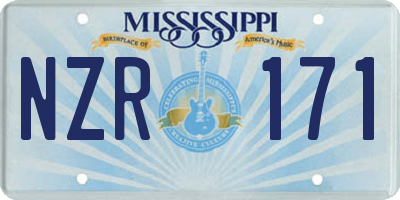 MS license plate NZR171