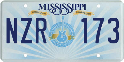 MS license plate NZR173