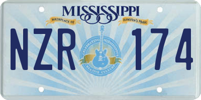 MS license plate NZR174