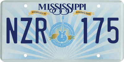 MS license plate NZR175