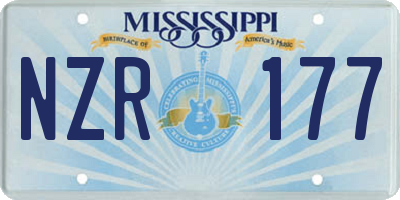 MS license plate NZR177