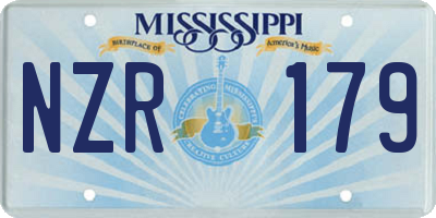 MS license plate NZR179