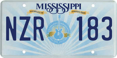MS license plate NZR183