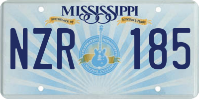 MS license plate NZR185
