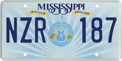 MS license plate NZR187
