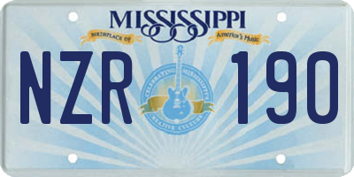 MS license plate NZR190