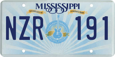 MS license plate NZR191