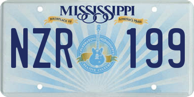 MS license plate NZR199