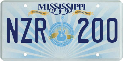 MS license plate NZR200