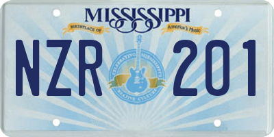 MS license plate NZR201