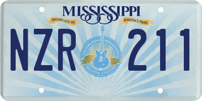 MS license plate NZR211