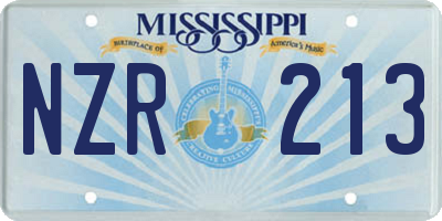 MS license plate NZR213