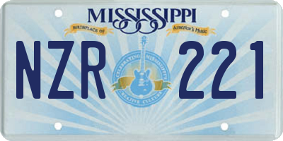 MS license plate NZR221