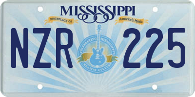 MS license plate NZR225