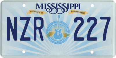 MS license plate NZR227