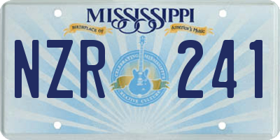 MS license plate NZR241