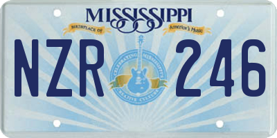 MS license plate NZR246