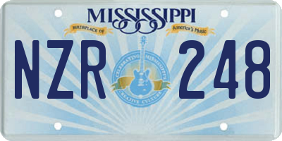 MS license plate NZR248