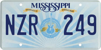 MS license plate NZR249