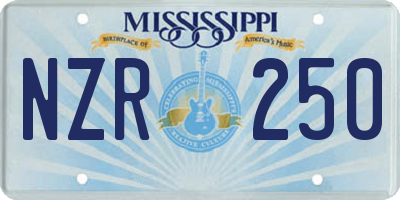 MS license plate NZR250