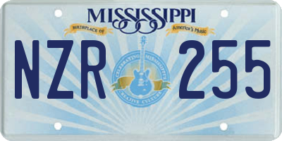 MS license plate NZR255