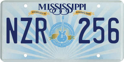 MS license plate NZR256