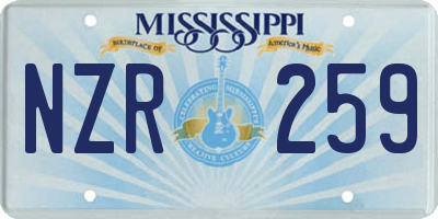 MS license plate NZR259