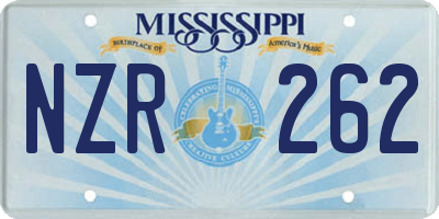 MS license plate NZR262