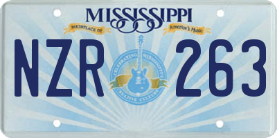 MS license plate NZR263