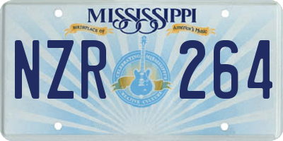 MS license plate NZR264