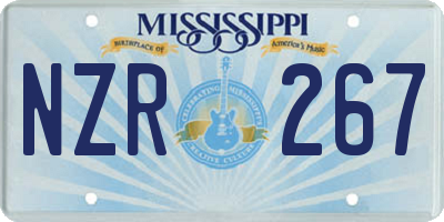 MS license plate NZR267