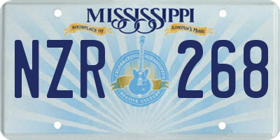 MS license plate NZR268