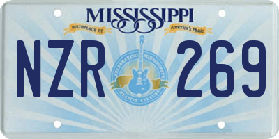 MS license plate NZR269