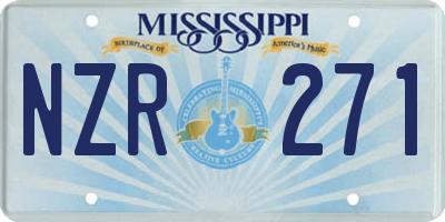 MS license plate NZR271