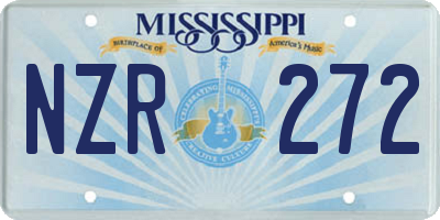 MS license plate NZR272