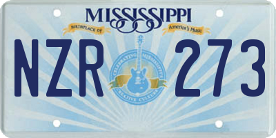 MS license plate NZR273