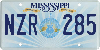 MS license plate NZR285