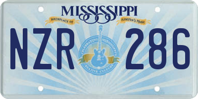 MS license plate NZR286