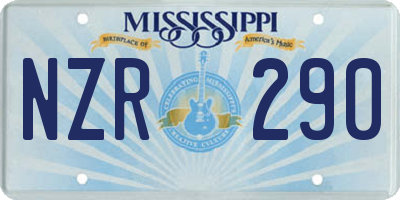 MS license plate NZR290