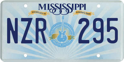 MS license plate NZR295