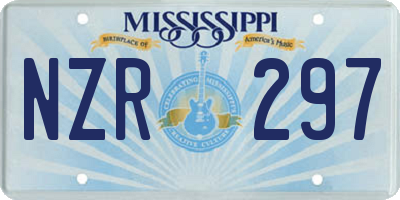 MS license plate NZR297