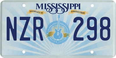 MS license plate NZR298