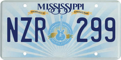 MS license plate NZR299