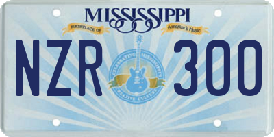 MS license plate NZR300