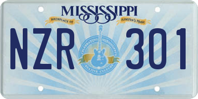 MS license plate NZR301