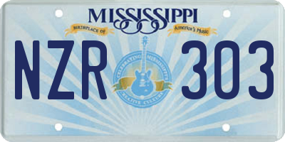 MS license plate NZR303