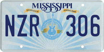 MS license plate NZR306